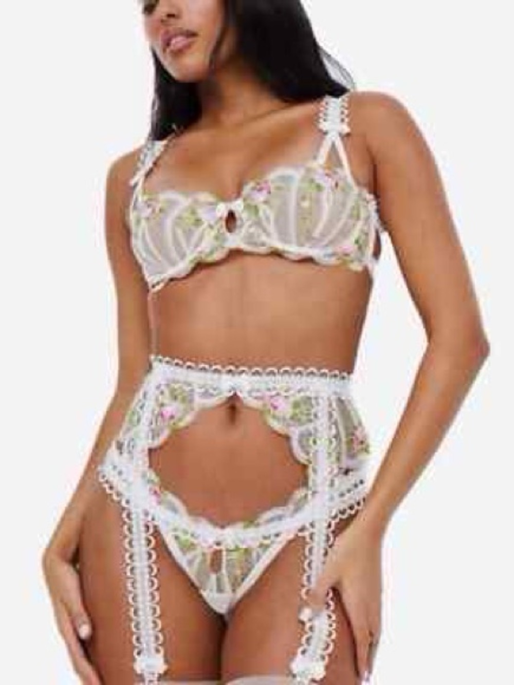 For love and lemons trellis rose garter belt medium - Picture 8 of 16